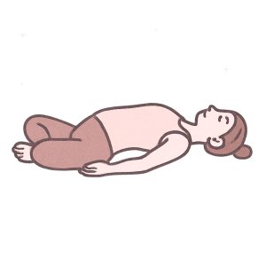 仰向けの合せきのポーズ