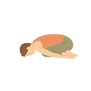 バラーサナをする女性